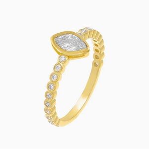 Adina Eden Marquise Shape Bezel Ring